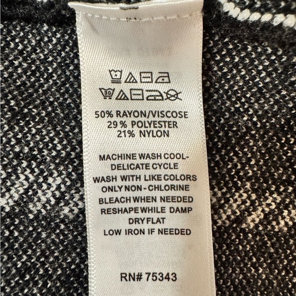 Rachel Zoe Sleeveless Collared Plaid Windowpane Long Blazer Black Vest 3X NWT - Picture 5 of 10